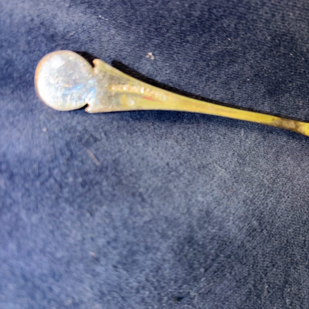 Ornate Silver Collectible Spoon with Face Handle - Picture 2 of 3